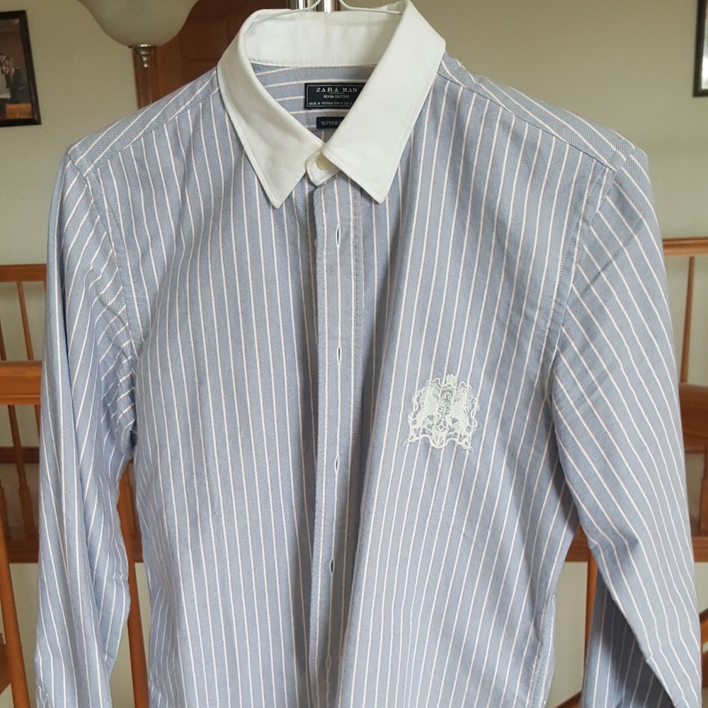 Zara Super Slim Casual Button Down Shirt